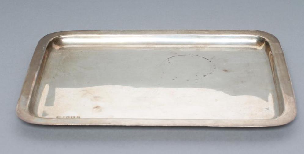 A SILVER DRESSING TABLE TRAY Image