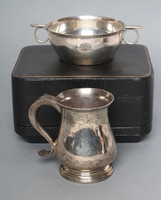A SILVER CHRISTENING PORRINGER Image