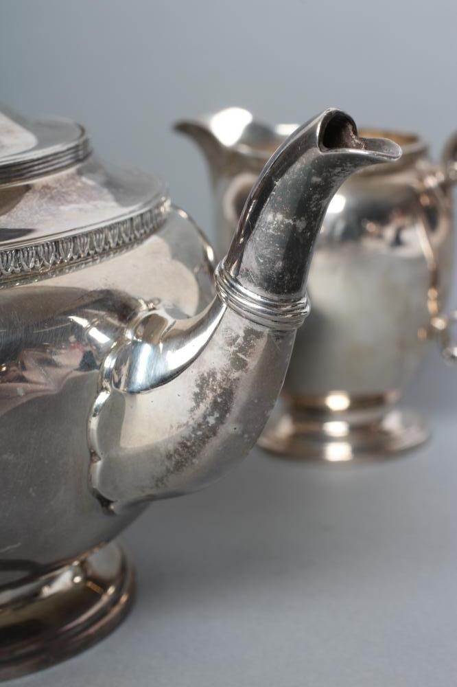 A COMPOSITE THREE PIECE SILVER TEA SERVICE Image
