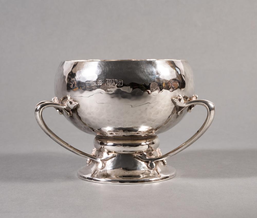 A LATE VICTORIAN ARTS AND CRAFTS SILVER SMALL ROSE BOWL Image