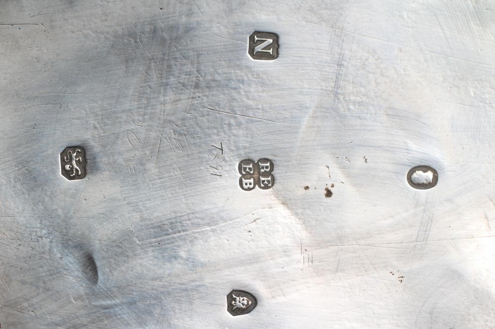 A LATE GEORGE III SILVER MATCHED THREE PIECE TEA SERVICE Image