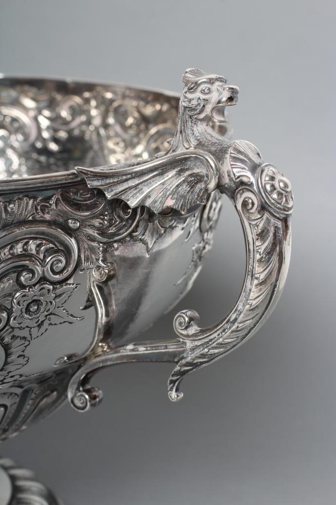 A LATE VICTORIAN SILVER TROPHY ROSE BOWL Image