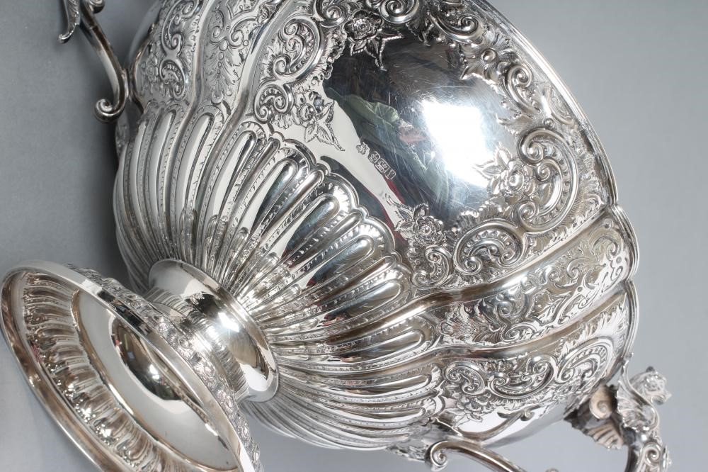 A LATE VICTORIAN SILVER TROPHY ROSE BOWL Image
