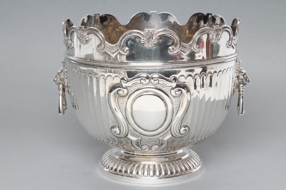A LATE VICTORIAN SILVER TROPHY ROSE BOWL Image