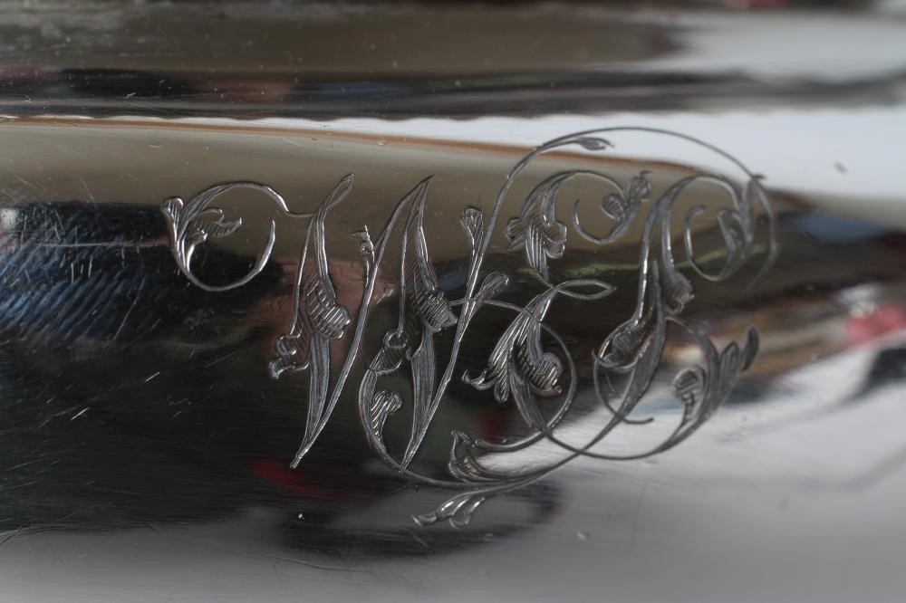 A COMPOSITE WILLIAM IV SILVER THREE PIECE TEA SERVICE Image