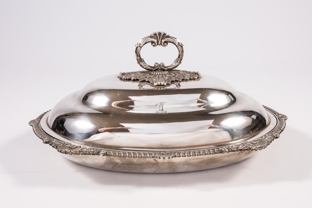 A LATE GEORGE III SILVER TUREEN Image