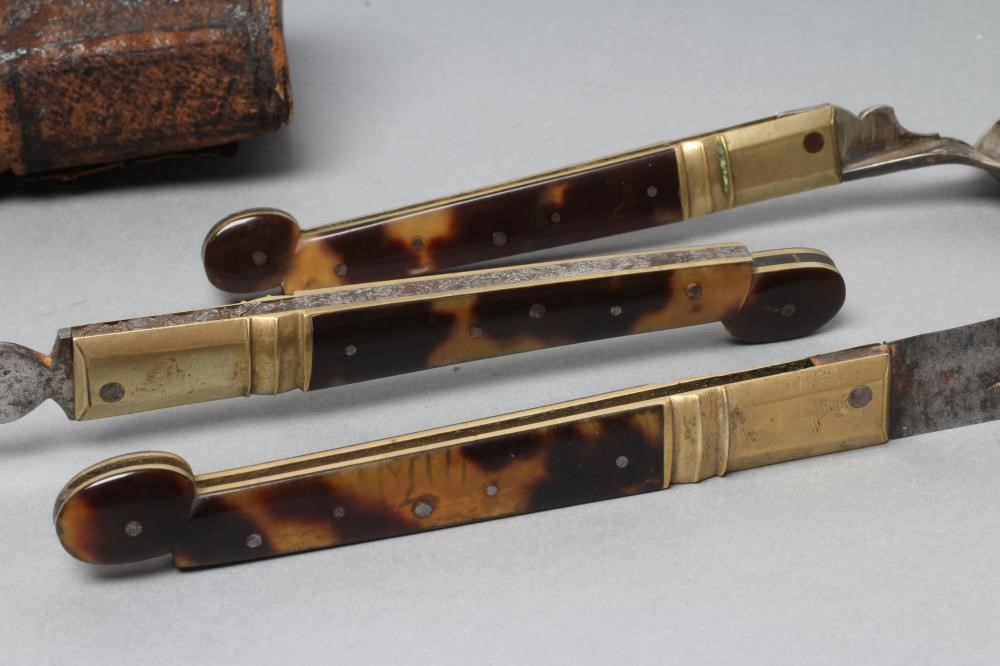 A GEORGIAN CAMPAIGN/TRAVELLING THREE PIECE SET Image