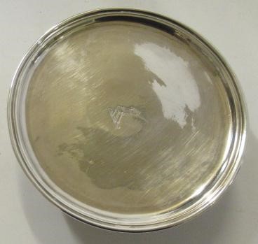 A QUEEN ANNE IRISH SILVER FOOTED WAITER Image