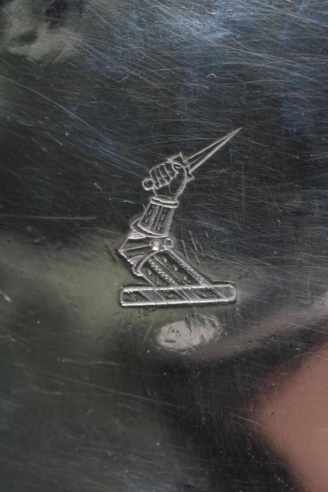 A QUEEN ANNE IRISH SILVER FOOTED WAITER Image