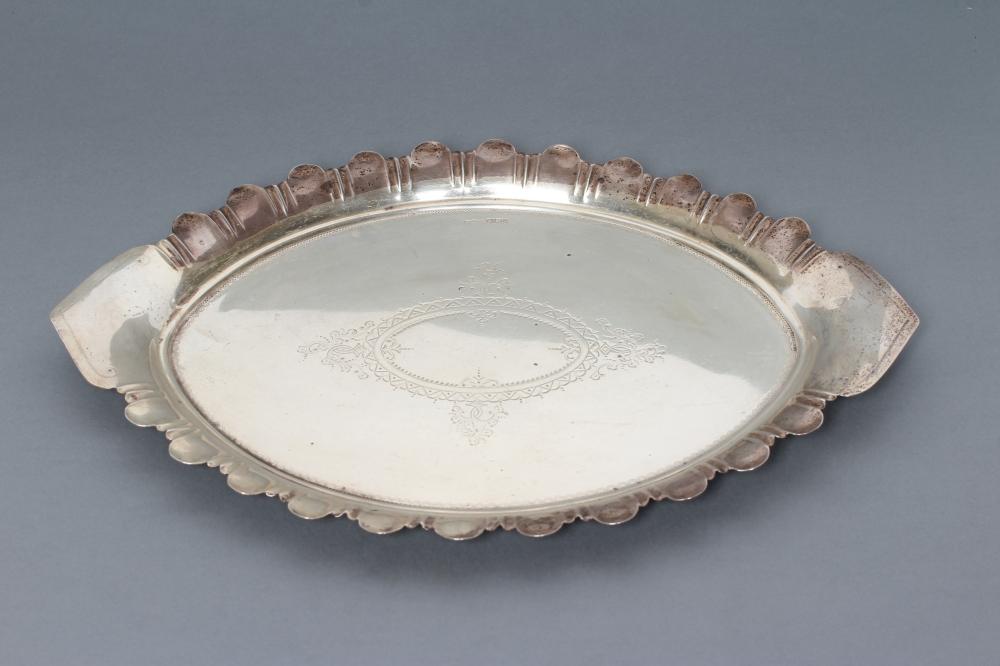 A LATE VICTORIAN SILVER DRESSING TABLE TRAY Image