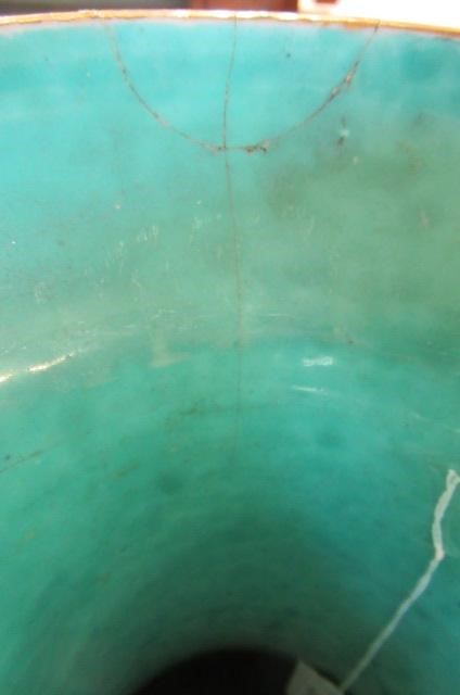 A LARGE PAIR OF CHINESE PORCELAIN ALCOVE VASES of baluster form with pierced lug handles Image