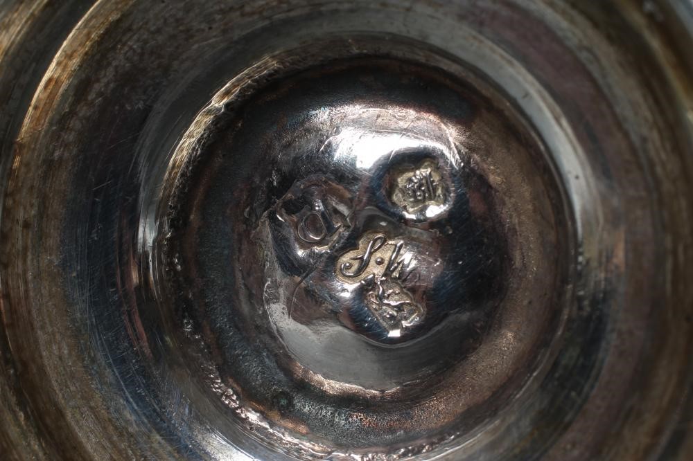 A GEORGE III SILVER VASE SHAPED MUFFINEER Image