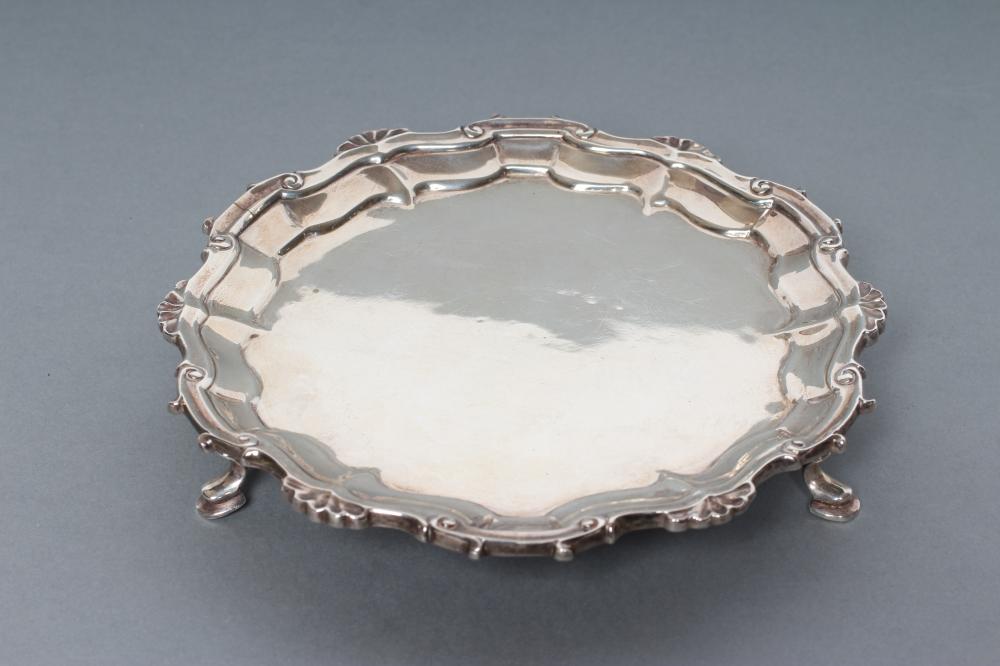 A VICTORIAN SILVER WAITER Image