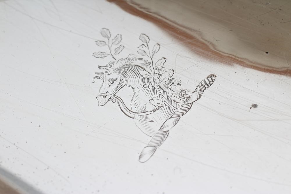 A LATE GEORGE III SILVER BASKET Image