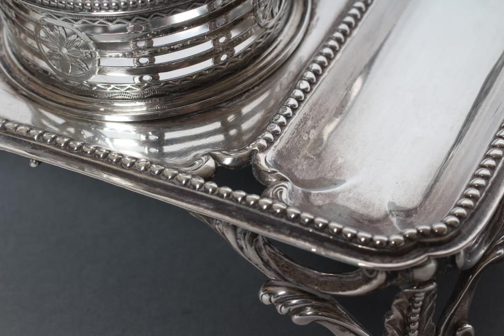 A GEORGE III SILVER DESK STANDISH Image