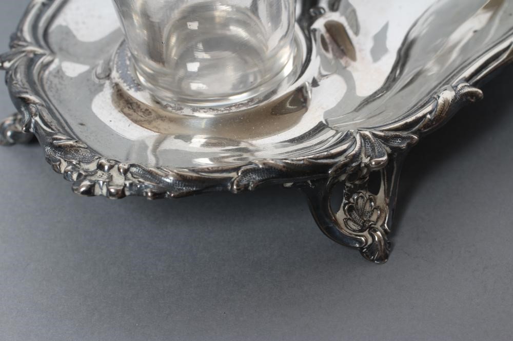 A VICTORIAN SILVER DESK STANDISH Image