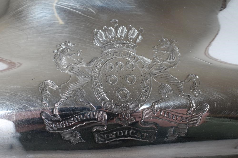 A PAIR OF LATE GEORGE III SILVER TUREENS AND COVERS Image