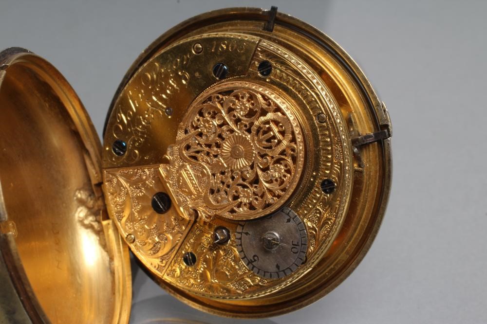 A GEORGE III SILVER GILT PAIR CASED POCKET WATCH Image