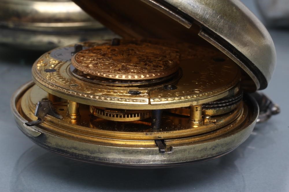 A GEORGE III SILVER GILT PAIR CASED POCKET WATCH Image