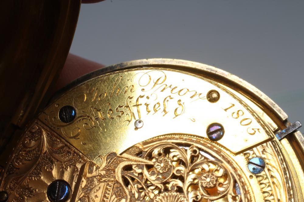 A GEORGE III SILVER GILT PAIR CASED POCKET WATCH Image