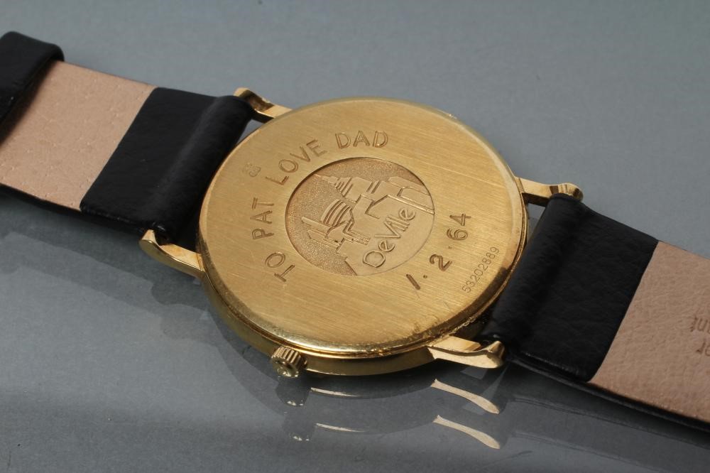 A GENTLEMAN'S 18CT GOLD OMEGA DE VILLE WRISTWATCH Image