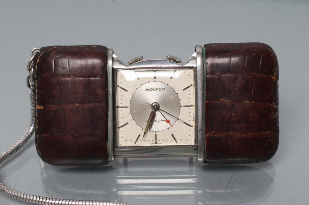 A MOVADO ERMETOPHORE MECHANICAL PURSE WATCH Image