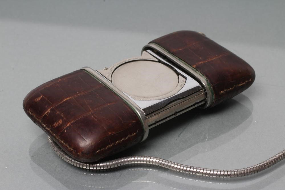 A MOVADO ERMETOPHORE MECHANICAL PURSE WATCH Image