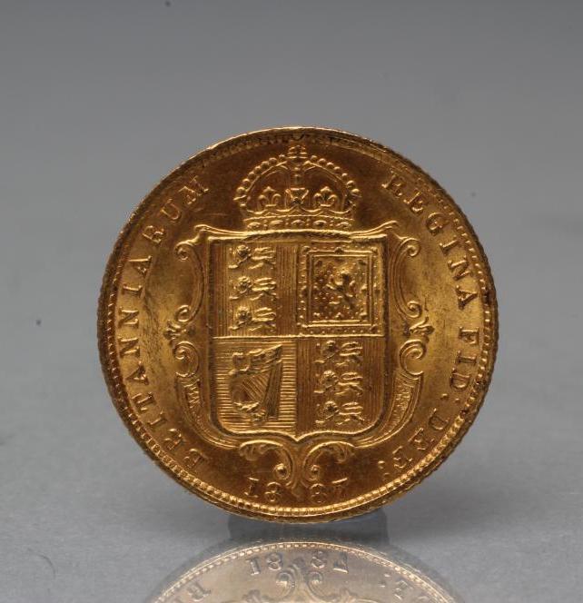 A VICTORIA SHIELD BACK HALF SOVEREIGN Image