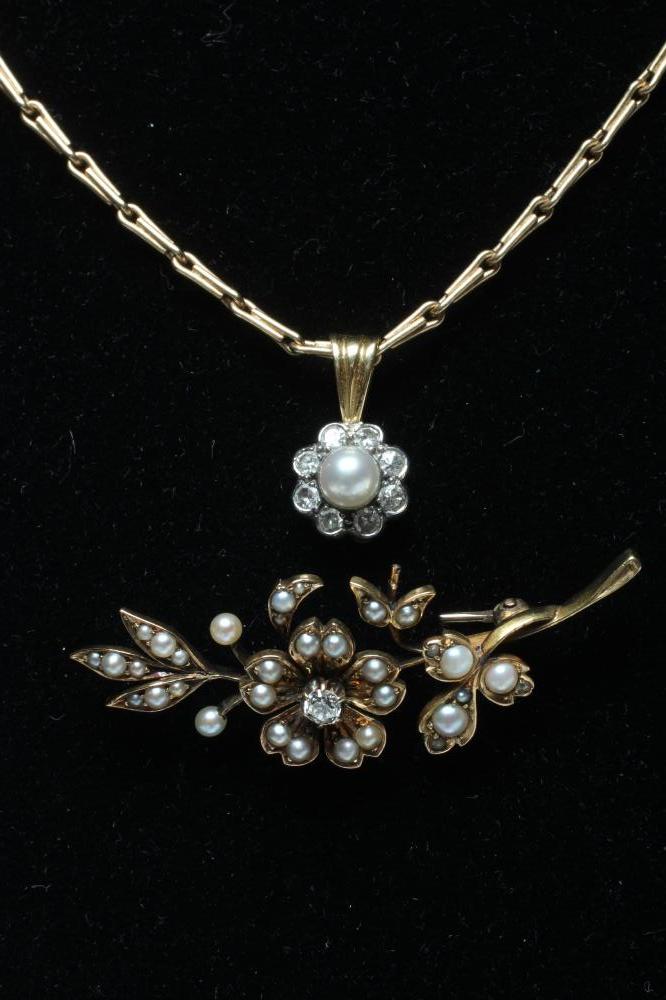 AN EDWARDIAN SPRAY BROOCH Image