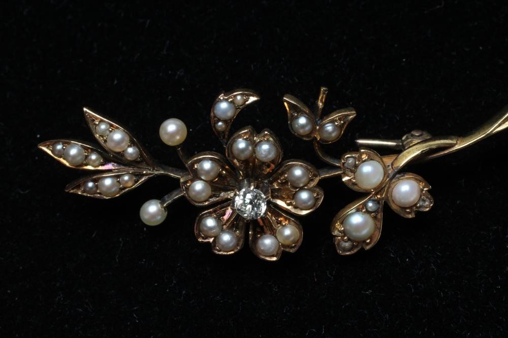 AN EDWARDIAN SPRAY BROOCH Image