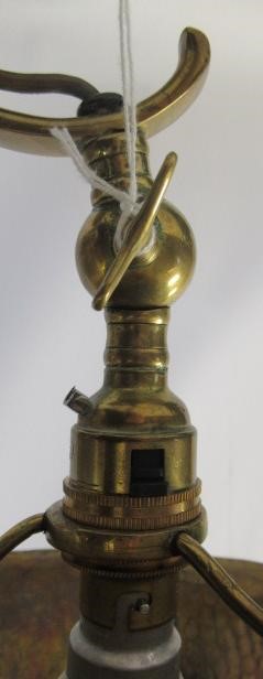 AN ARTS AND CRAFTS STYLE BRASS TABLE LAMP Image