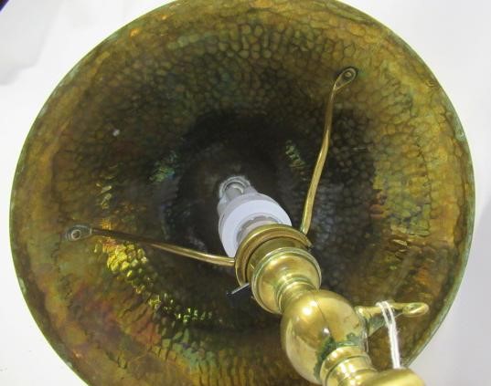 AN ARTS AND CRAFTS STYLE BRASS TABLE LAMP Image