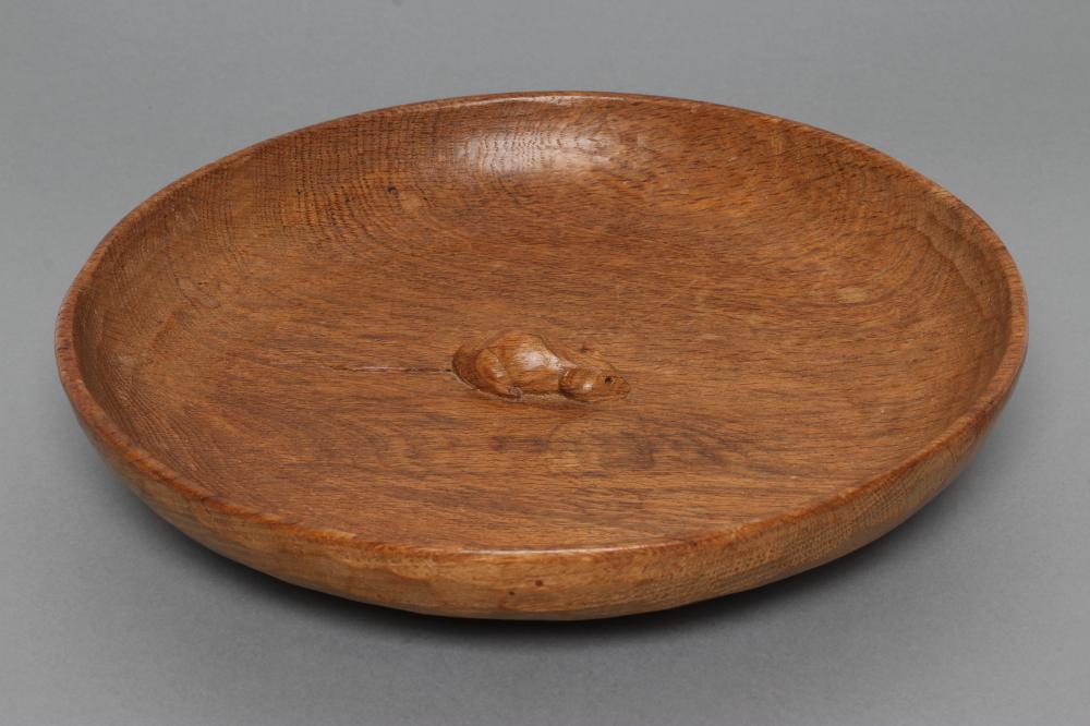 A ROBERT THOMPSON ADZED OAK BOWL Image
