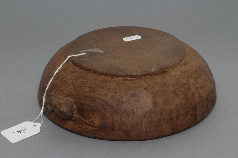 A ROBERT THOMPSON ADZED OAK FRUIT BOWL Image