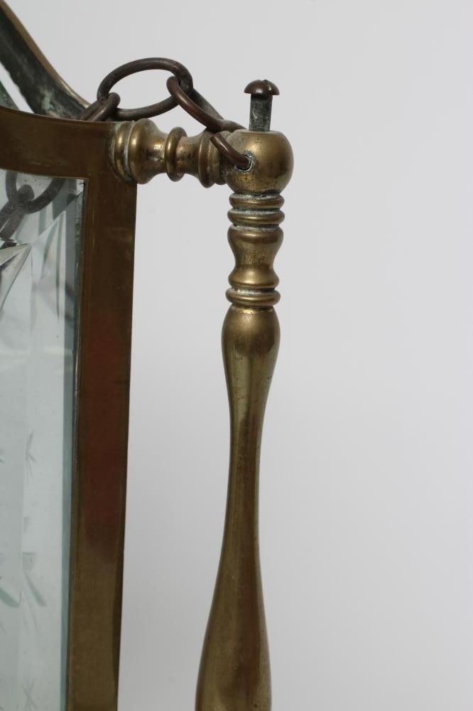 A BRASS HALL LANTERN Image