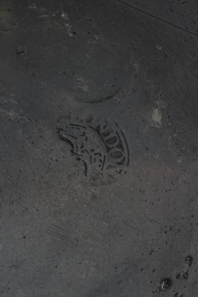 A PAIR OF SINGLE REED PEWTER CHARGERS Image