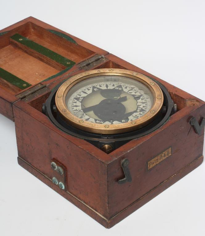 A SHIP'S COMPASS by E. Dent & Co. Image