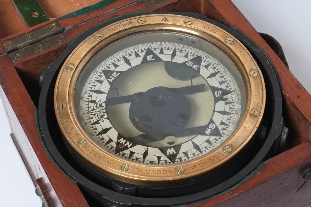 A SHIP'S COMPASS by E. Dent & Co. Image