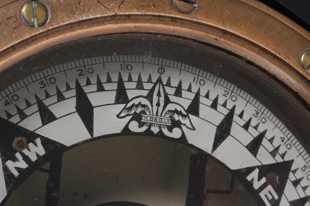 A SHIP'S COMPASS by E. Dent & Co. Image