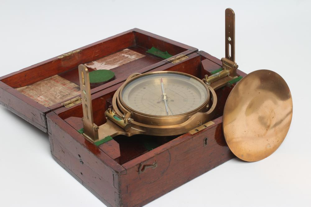 A BRASS MINER'S DIAL by J. Casartelli & Son Image