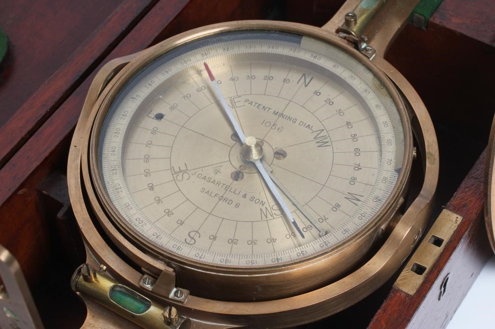 A BRASS MINER'S DIAL by J. Casartelli & Son Image
