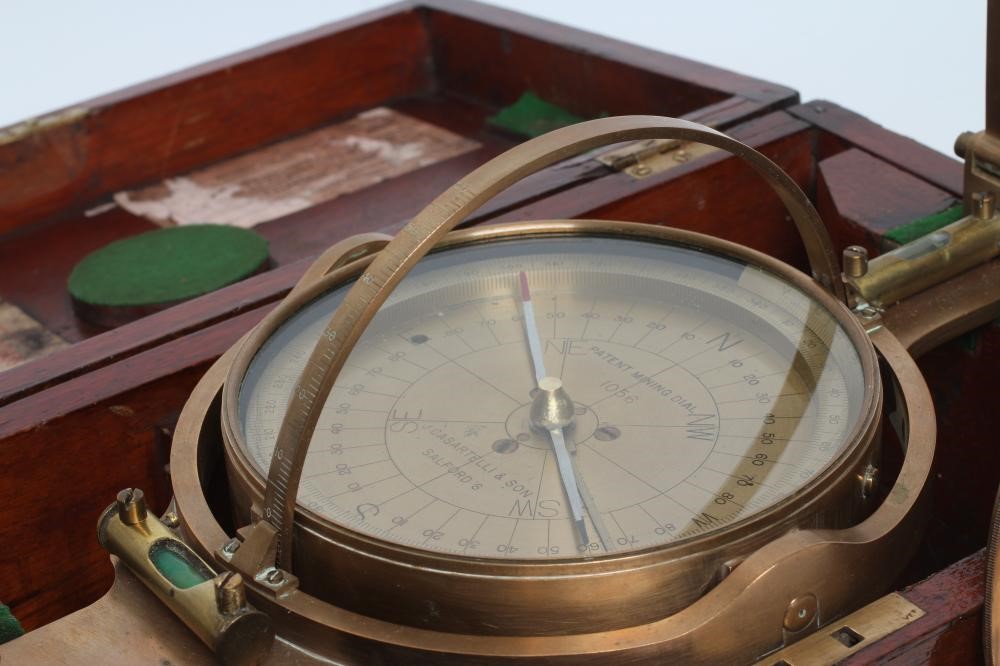 A BRASS MINER'S DIAL by J. Casartelli & Son Image