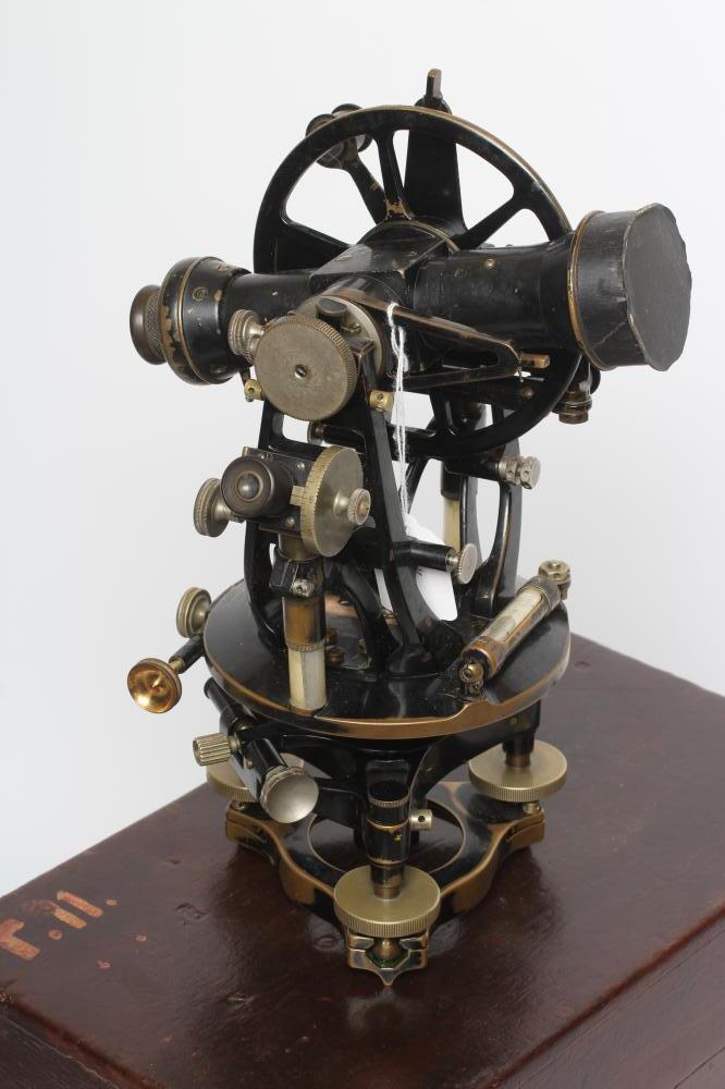 A LACQUERED BRASS THEODOLITE by Cooke Image