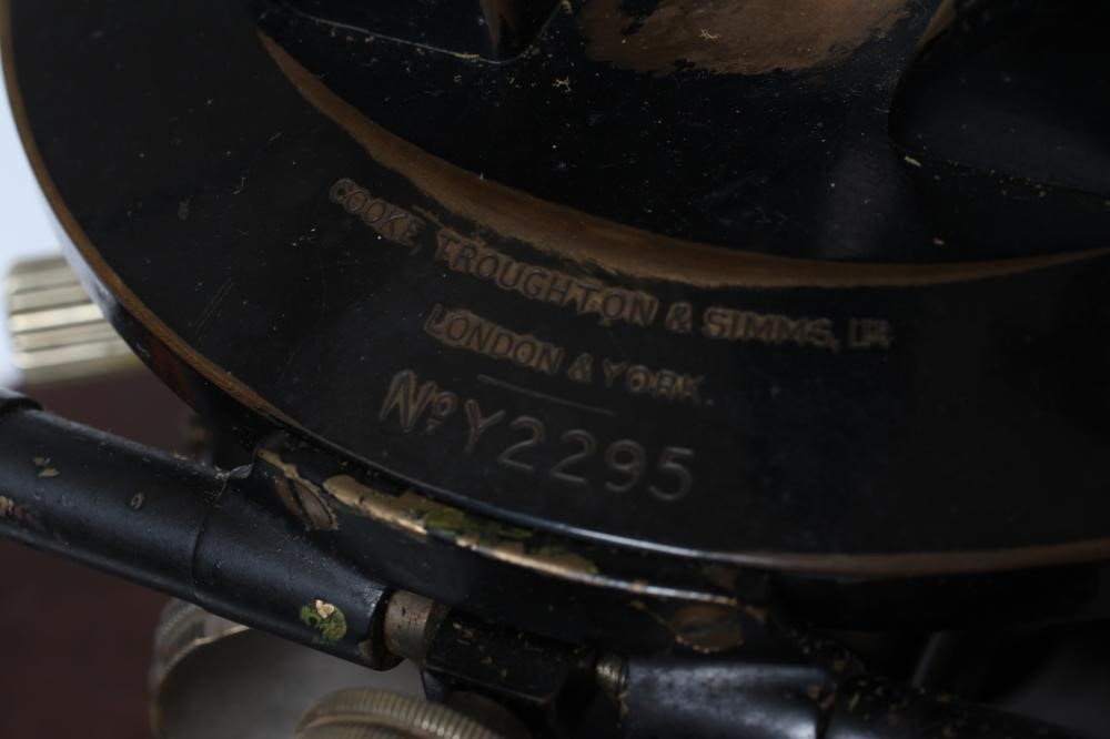 A LACQUERED BRASS THEODOLITE by Cooke Image