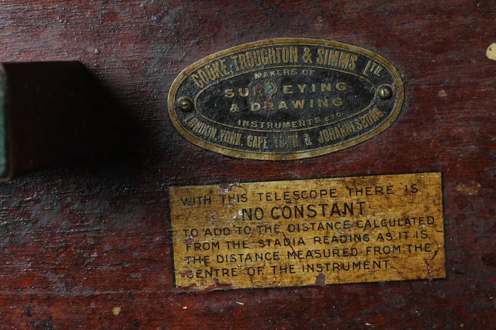 A LACQUERED BRASS THEODOLITE by Cooke Image