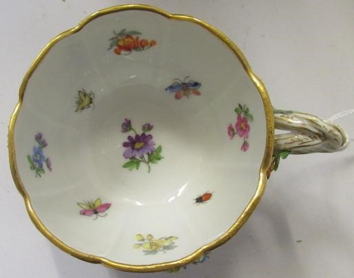 A MEISSEN PORCELAIN CABINET CUP AND SAUCER Image