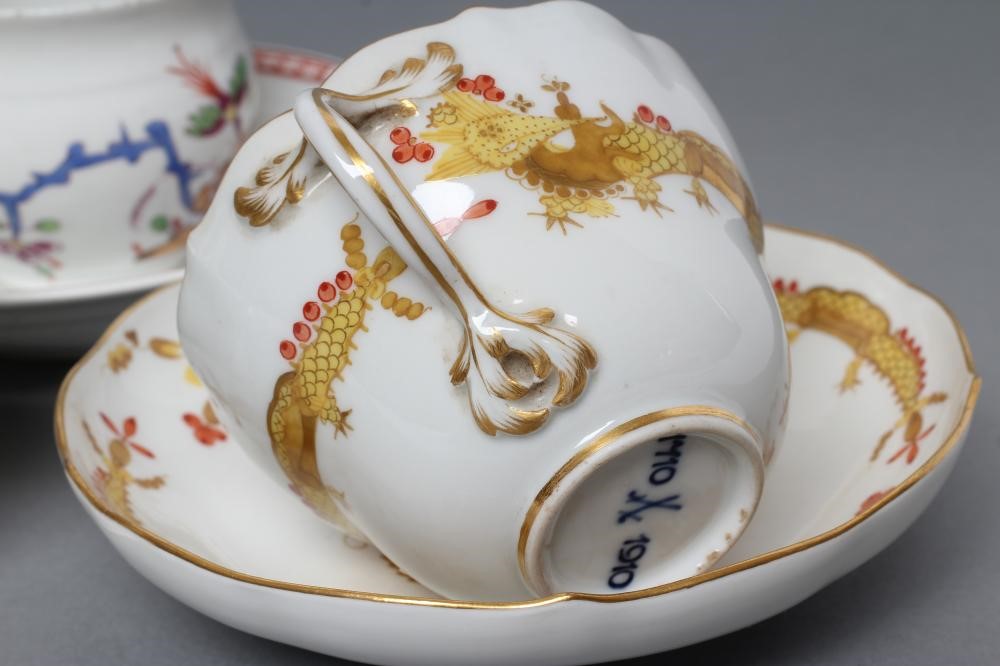 A MEISSEN PORCELAIN CUP AND SAUCER Image