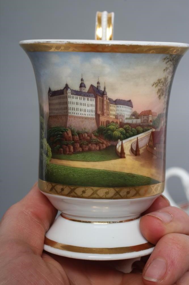 A MEISSEN PORCELAIN CUP AND SAUCER Image