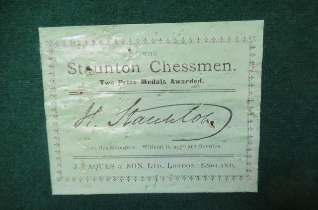 A JACQUES "STAUNTON" CHESS SET Image