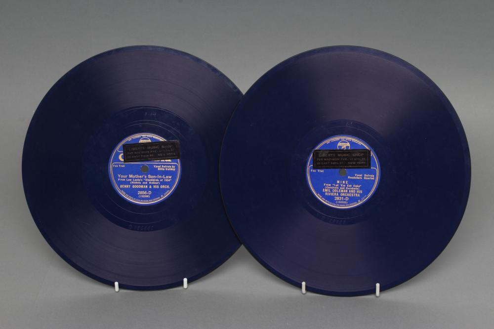 BILLIE HOLIDAY AND BENNY GOODMAN BLUE WAX COLUMBIA 78 R.P.M. RECORDS Image